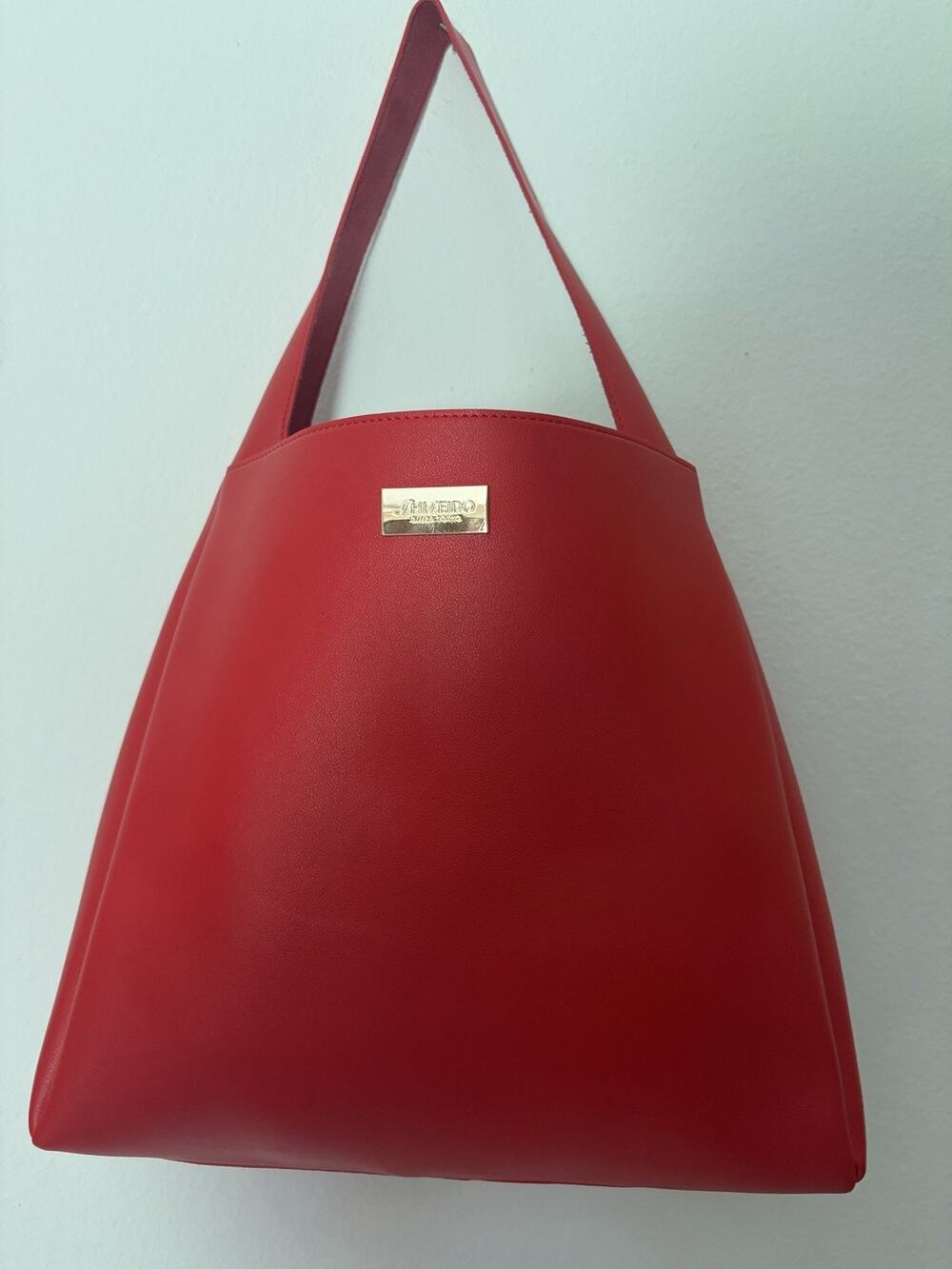 Red Shiseido Shoulder Bag Purse Tote